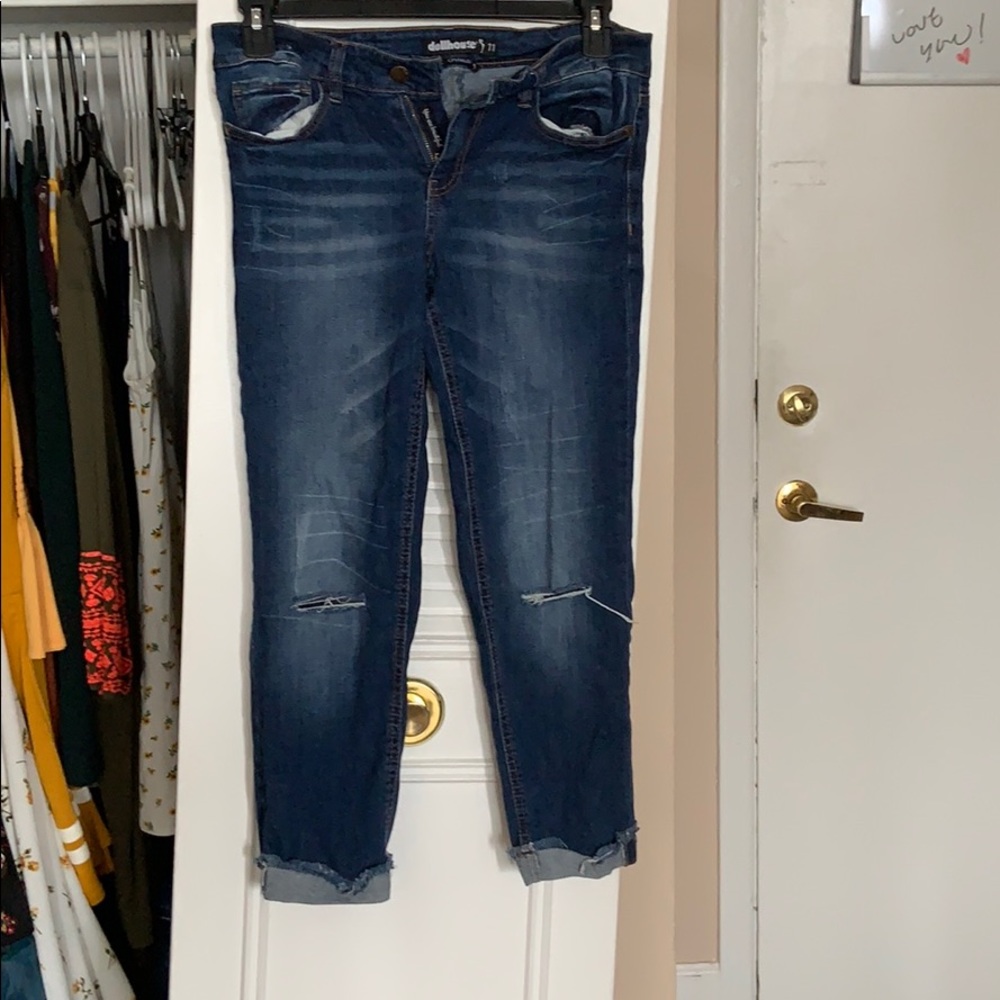 Dark denim jeans